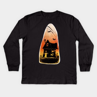 Candy Corn Sunset Kids Long Sleeve T-Shirt